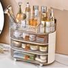 Luxury Multi-Functional Skincare Organizer: High-End Desktop Cosmetic Storage Box