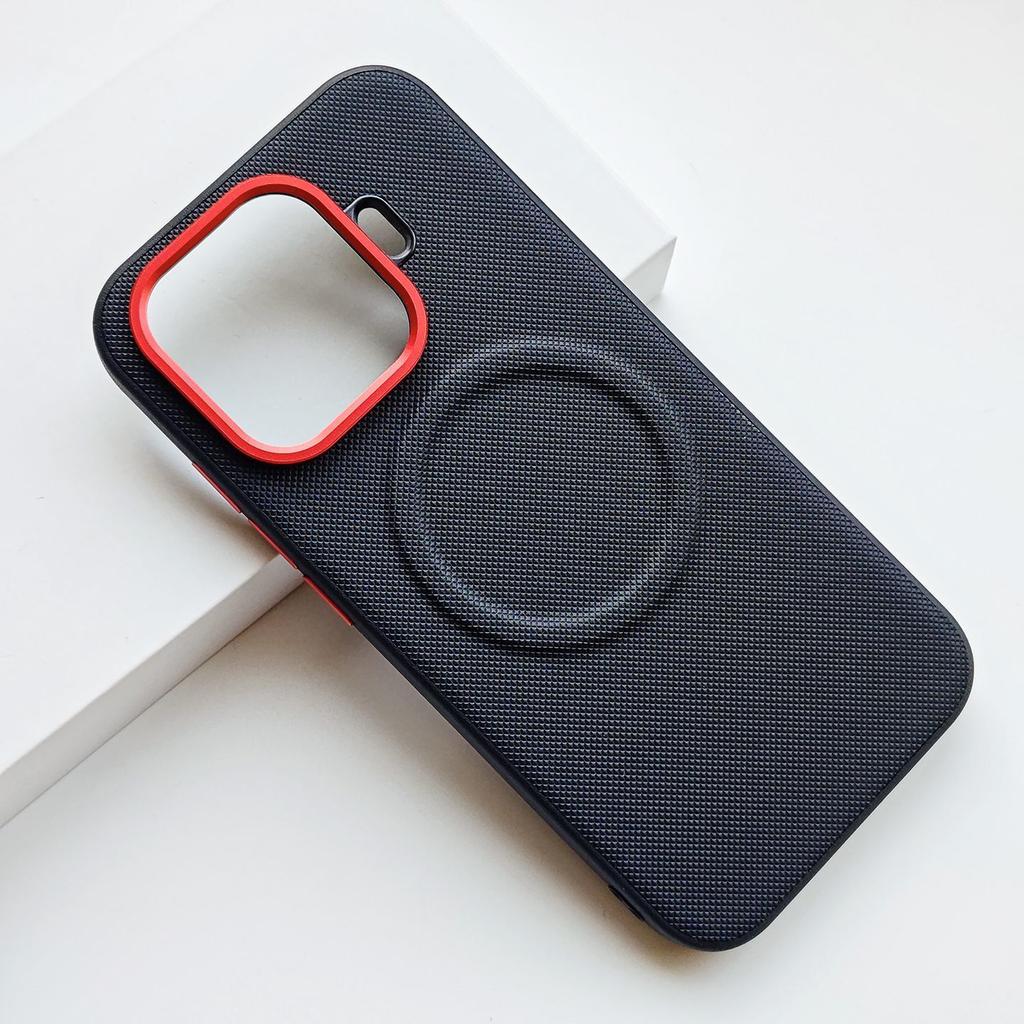 Magnetic Fine Grained PU Leather Case For Vivo iQOO Z11 Turbo iQOO 15R Case Metal Lens Frame Cover Shockproof Bumper