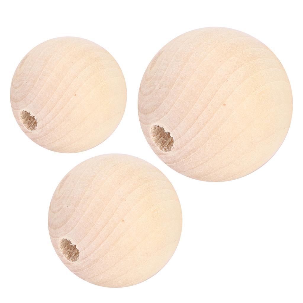5 Bag Wood Beads Round Necklace HandMade Accessories 22mm/25mm/30mm