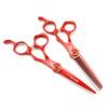 6.0 Inch Red High-End, Freelander, Hair Scissors, Hair Scissors, Flat Scissors, Bangs Scissors, High-Quality Tooth Scissors
