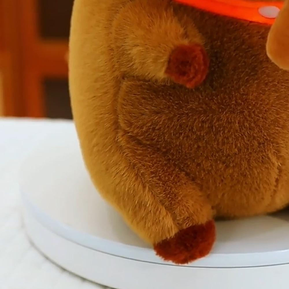 Wearing Headband Simulation Capybara Toy Peanut Stuffed Capybara Doll  Birthday Gifts