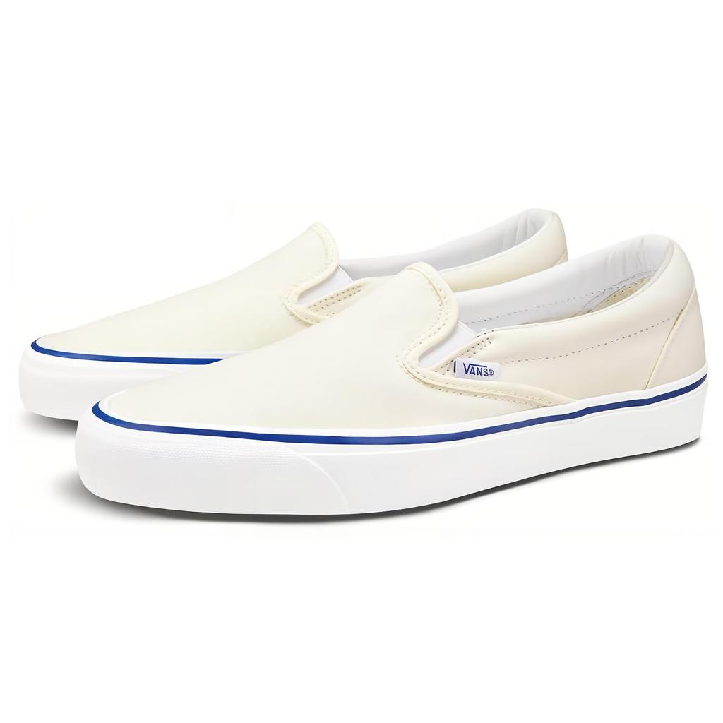New Vans Vault Og Classic Slip On Lx Canvas Classic White Blue VN0A45JK0RD