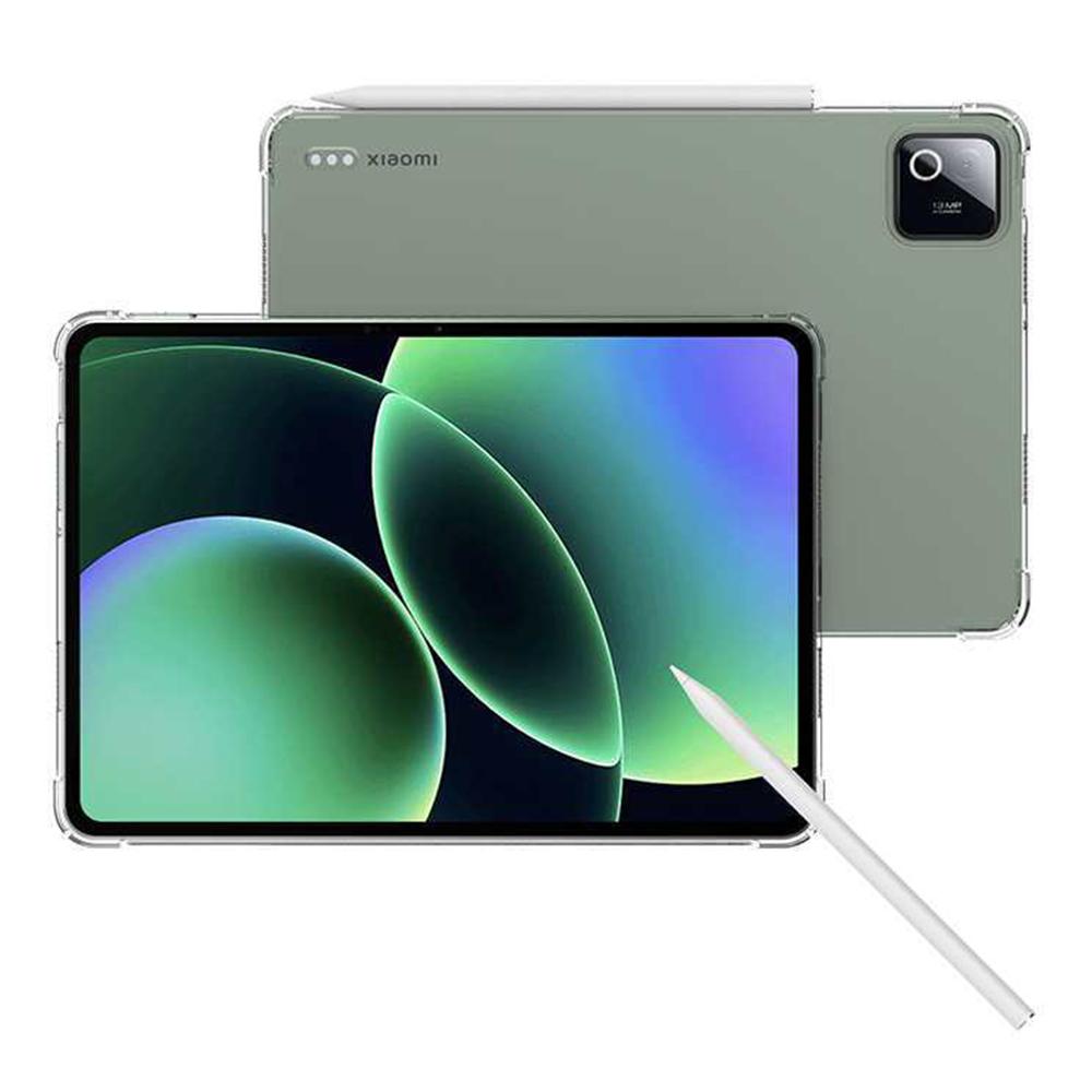 For Xiaomi Pad 8/8 Pro Case TPU Drop-Resistant Clear Tablet Cover + Tempered Glass Screen Film