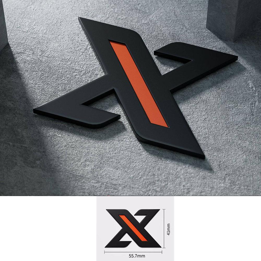 For ZEEKR 001/X/007 Car Emblem Sticker Metallic Satin Blackened Black To Replace Car Logo Black Warrior Tail Emblem Accessories