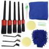 14 st set Detaljborstar Kit Skrubb Rengöringsverktyg för Bil Interiör Exteriör Luftkonditionering Hjul