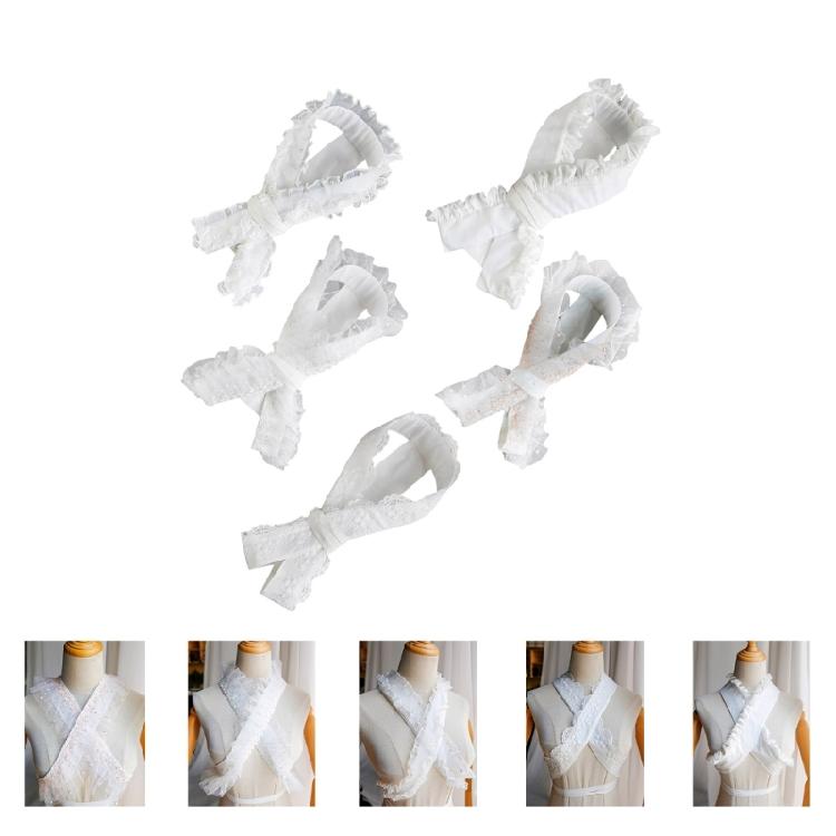 Japanese Rffle Lace Kimono Collar Core Collar Lining Traditional Kimono Accessories Japanese Stiff Collar Core for Women