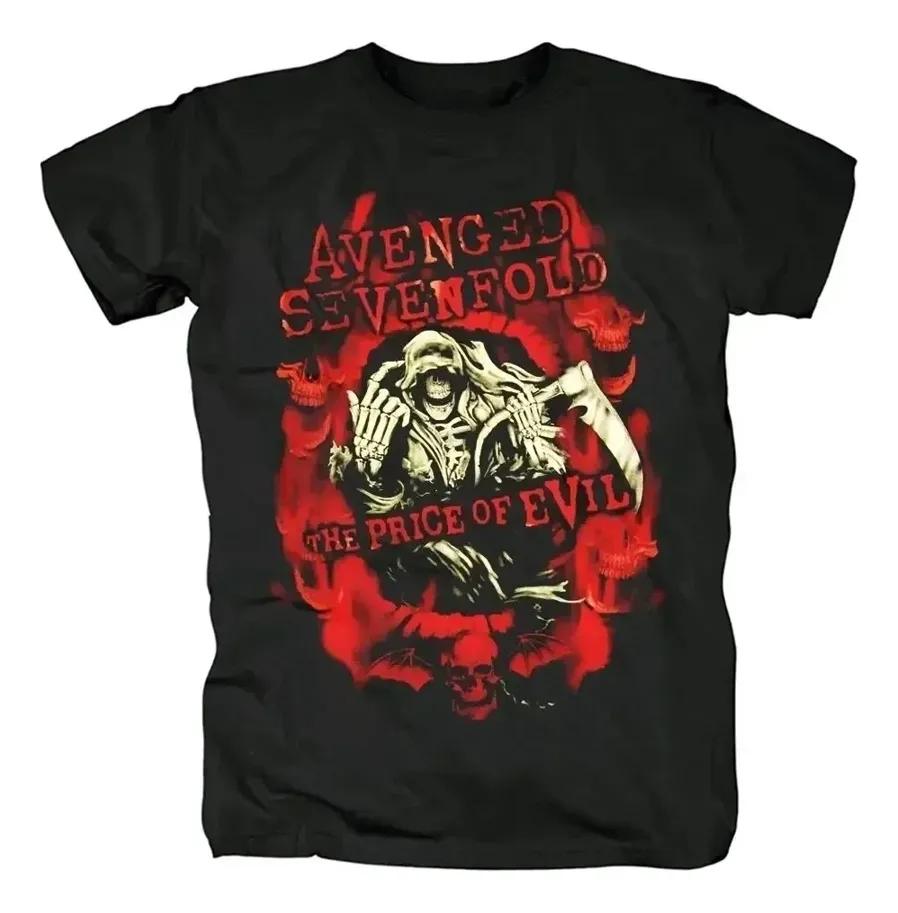 Playera Avenged Sevenfold Rock Tour Mod10 Dark Style Tshirt 2026 Summer Unisex Unisex Oversized 100Cotton Tshirt Street Wear Y2K
