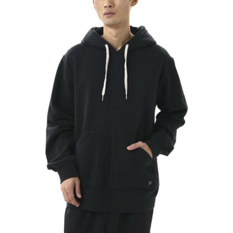 Vans X Gilbert Crockett Solid Color Drawstring Hooded Long Sleeve Sweatshirt Men Sweatshirt Black VN0A5KEQBLK