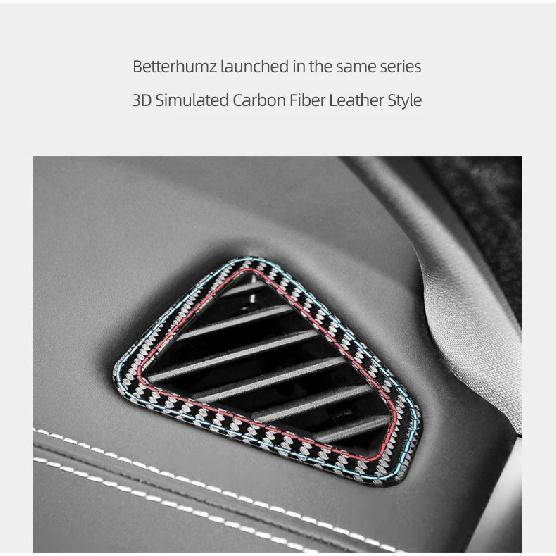 For BMW X5 F15 2014-2018 Made of Alcantara Car Interior Dashboard Side Air Vent Outlet Trim Frame Performance Stickers Accessory