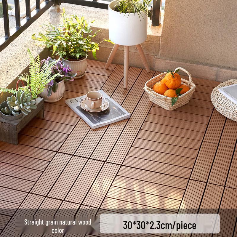 Wasserdichte, wartungsfreie WPC-Terrassendielen für Terrassen, Gärten und Balkone - Selbstverlegend und korrosionsbeständig