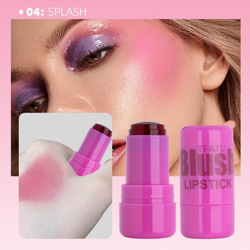 TF&TU Jelly Blush Stick: Dual-Purpose Lip & Cheek Color, Brightening Natural Contour