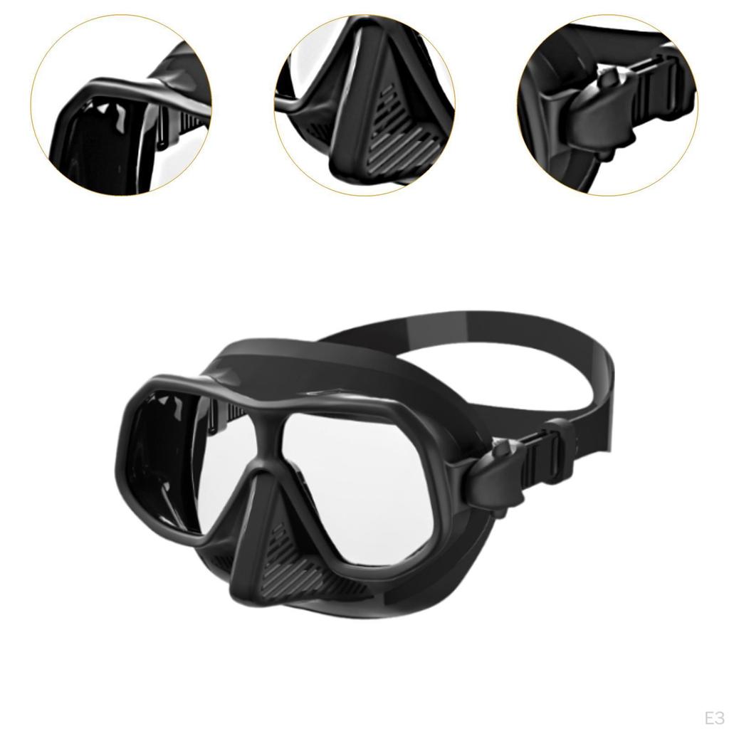Diving Mask Silicone Snorkeling Goggles for Freediving Boys Girls Underwater white