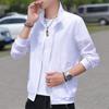 Spring Autumn Stand Collar Solid Loose Casual Zipper Coat Male Sunscreen All-match Cardigan Jacket Top Men