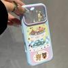 Floral Rabbit Bear Printing Is Suitable for Apple 11PROMAX Mobile Phone Case, Fresh and Sweet iPhone11 Star Case.