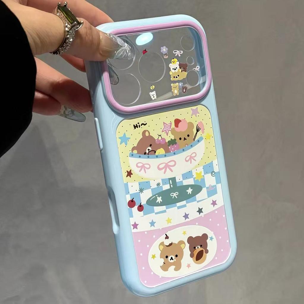 Floral Rabbit Bear Printing Is Suitable for Apple 11PROMAX Mobile Phone Case, Fresh and Sweet iPhone11 Star Case.