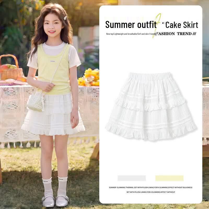 moonkids Girls  Faux Two-Piece Summer Dress Set 120cm