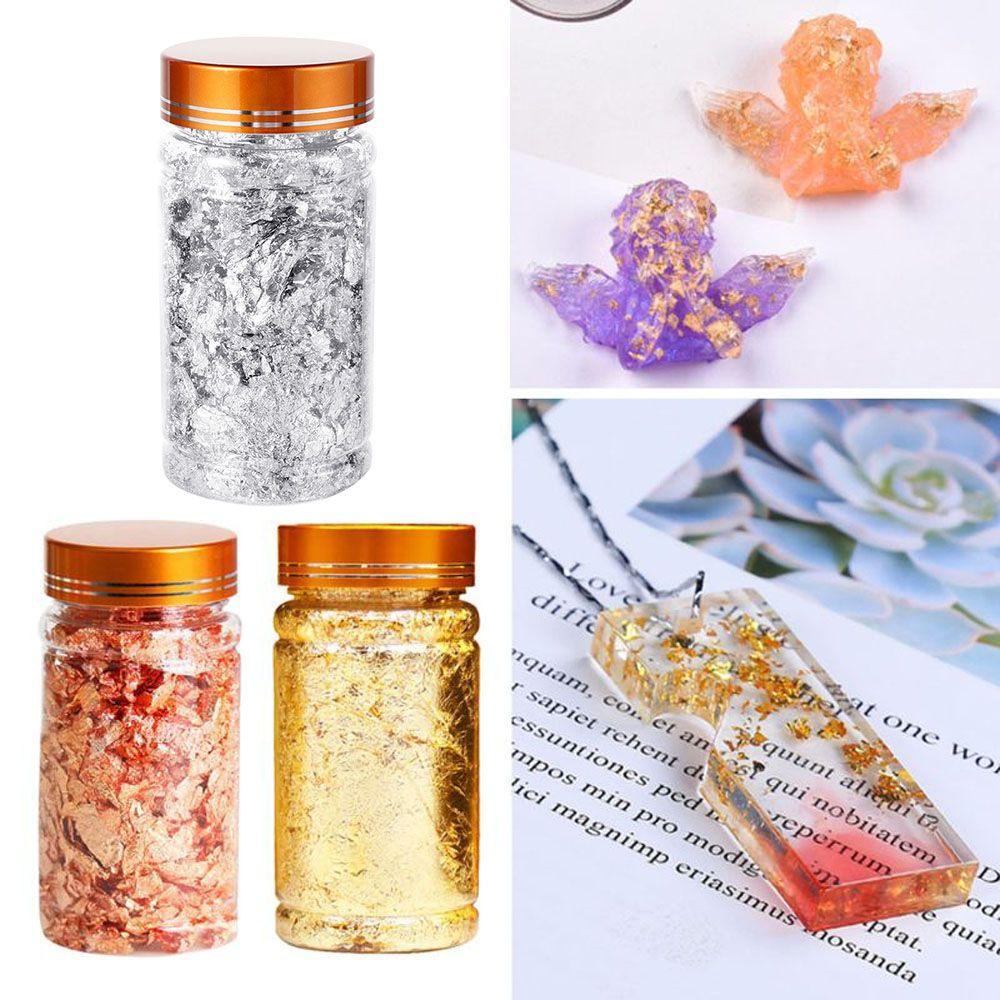 Gilding Decor Art Decoration Gold Foil Filling Materials Gold Leaf Flake Resin Mold Fillings