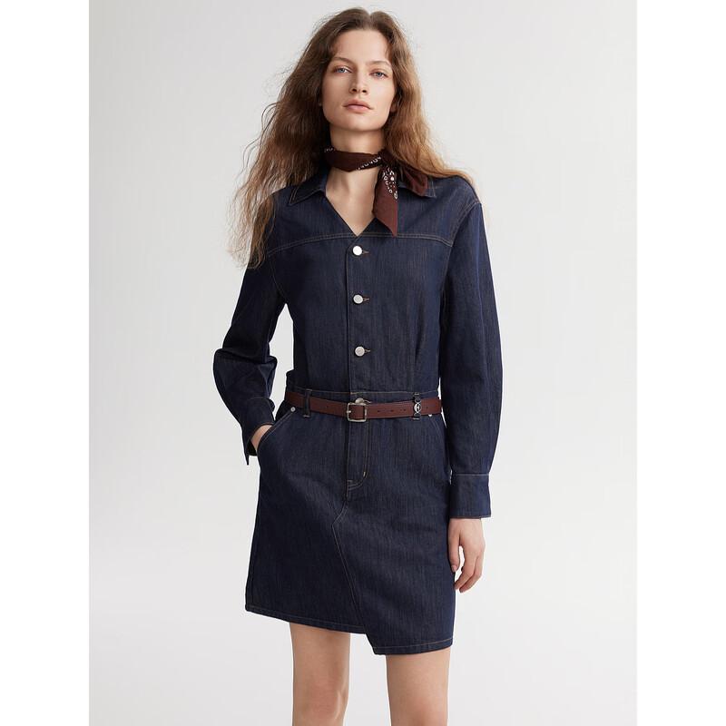 ELLE French Retro Lace-Up Dress L