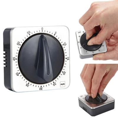 Paslanmaz Çelik Mutfak Zamanlayıcısı Manyetik Arka Şef Pişirme Zamanlayıcı Saat Yüksek Sesli Alarm Pil Gerektirmez Masa