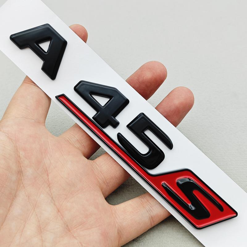 3D ABS Sticker Car Logo A35 A45 A45S Letter Rear Trunk Emblem Nameplate For Mercedes Benz A Class A35 A45 A45S W177 W176 V177