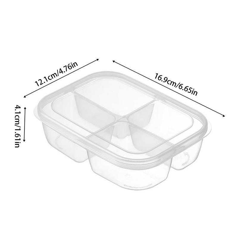 2/4/6 Grids Kitchen Food Storage Container Box Portable Refrigerator Vegetable Sealed Preservation Box Refrigerator Food Grade