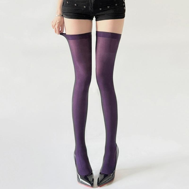 

Dark Green 80D Velvet Stockings Spring And Autumn Sexy Jk Anime Lolita Purple Silk Over The Knee Stockings Cos One size fits all темно-фіолетовий колір