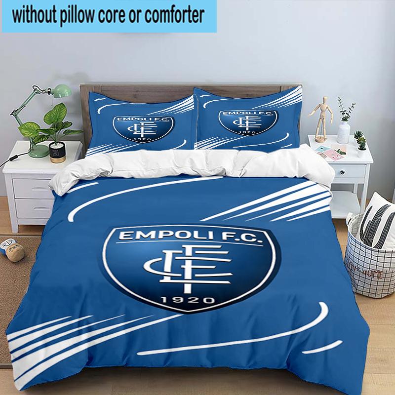 3PCS Football Empoli Crest Bedding Set,Including 1pc Duvet Cover And 2pcs Pillowcases Perfect for Bedroom, Dormitory, Fan Christmas gift