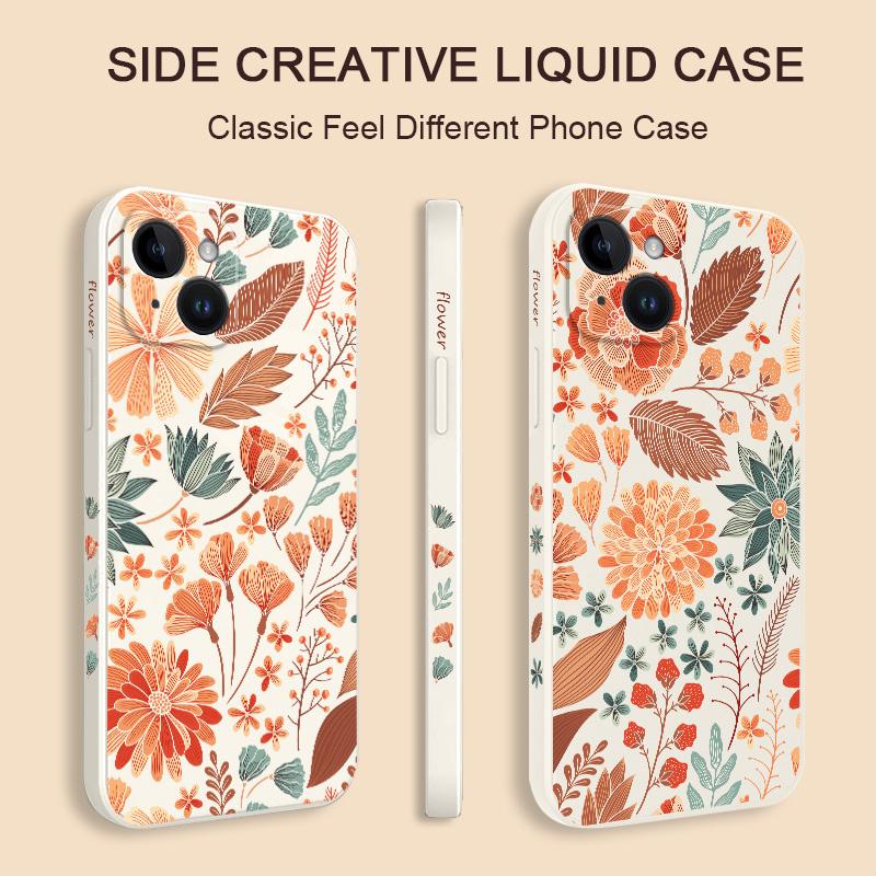 Bustling Pattern Phone Case For iPhone 16 16e 15 14 13 12 11 Pro Max Mini X XR XS Plus Cover