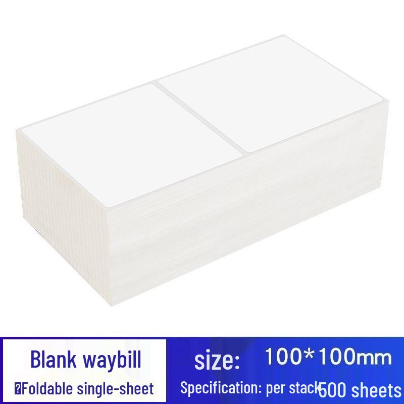 Triple-Proof Foldable Thermal Label Paper 100x100 - Adhesive Printing Paper for Express Electronic Waybills 100150e.