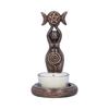 Candle Holder Decor Table Ornament Collectible Candlestick Statue Exquisite Sculpture Home Figurine for Fireplace Shelf