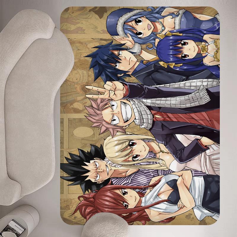 Fairy Tail Room Mats Anti-slip Absorb Water Long Strip Cushion Bedroon Mat Household Carpets