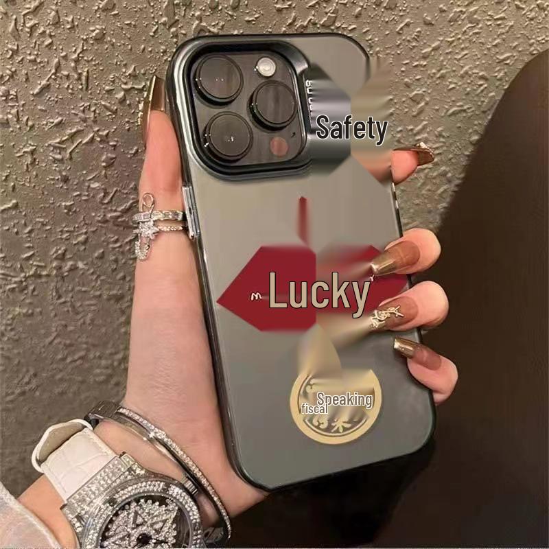 

Чехол для iPhone Ping An Zhaocai для iPhone 11/12Pro/13/14/15ProMax/16Pro - Дизайн в национальном стиле iPhone 13 Pro Max