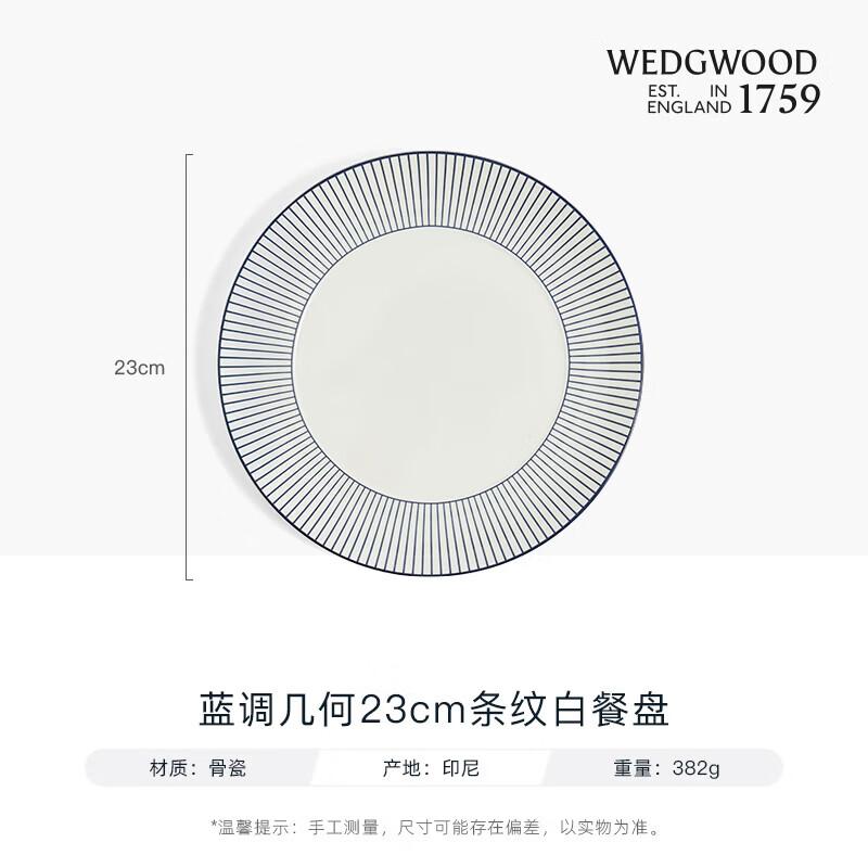 Wedgwood Blue Geometry Dinner Plate