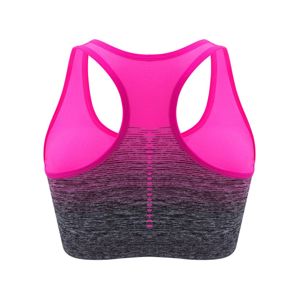 Sports Bra High Stretch Breathable Top Fitness Women Padded for Running Yoga Gym Seamless Crop Bra Gradient Sport Bra