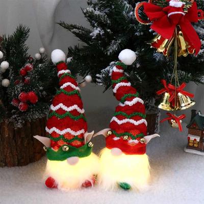 Sprite Elf Gnome Lights Forest Santa Illuminated Santa Elf With Lights Glowing Christmas Dwarf Ornament Party Dolls Pendant