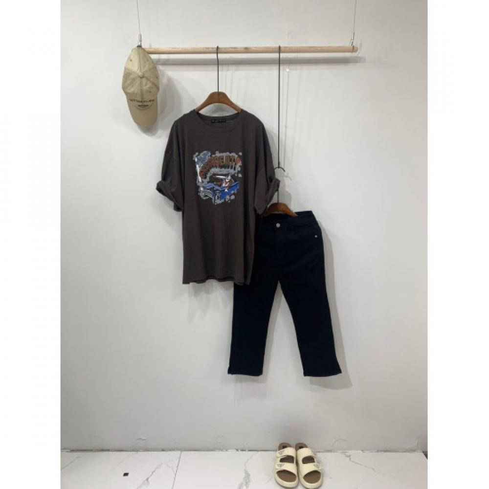 C S In The Room Big Size Tiger vInTage prInTIng overSized ShorT Sleeve T ShirT 3