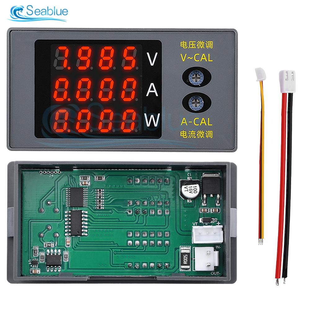 Adjustable LED Digital Display DC Voltage Ammeter Power Meter 0-100V 10A 1000W Multi-function Voltage Current Tester