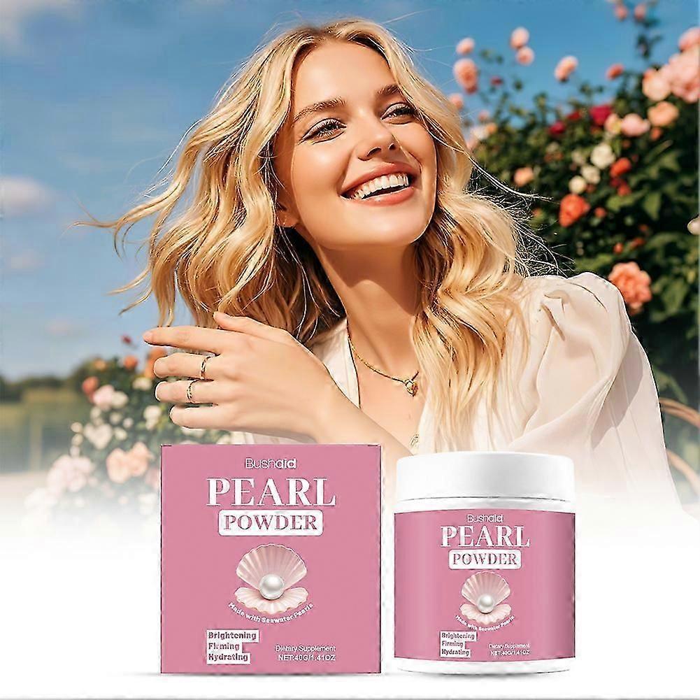 Pearl Powder Blends Into Drinks Skincare Brightens Evens Skin Tones Naturally