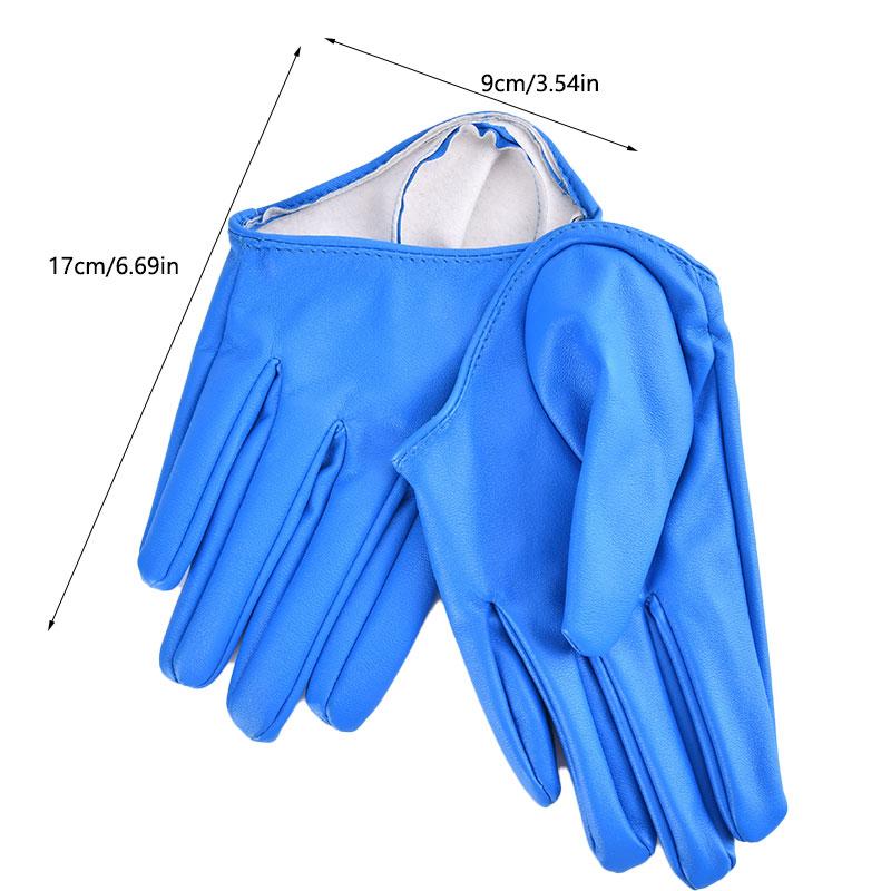 Sexy Leather Gloves For Women Half Palm PU Leather Gloves Party Show Performance Dance Gloves