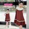 Girls' dress summer new Korean version CUHK children's college style fashionable and western-style navy collar princess dress
