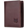 Genuine Leather Wallet | RFID Blocking Wallet for Men| 14 Card Slots, 1 ID Window | Large Capacity Can Hold Notes (Brown)