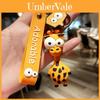 Unique Bug-eyed Giraffe Keychain Adorable Trendy Cartoon Keyring Gift
