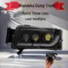 Howo TX Shacman G5S/TGA LED Tri-Lens Laser Headlight - Super Bright for Dump Trucks