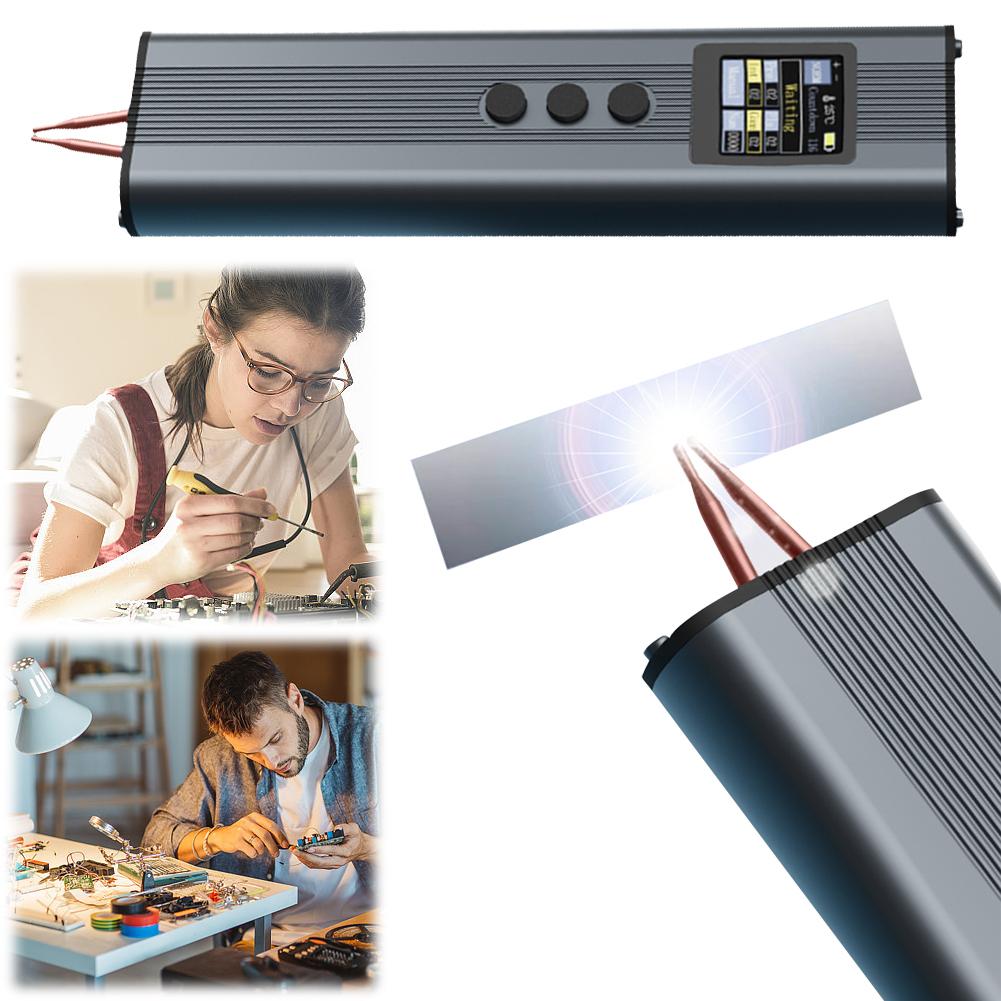 Battery Spot Welder 11 Gears Adjustable Energy Storage Spot Welding Machine Automatic & Manual Modes for 18650 Battery