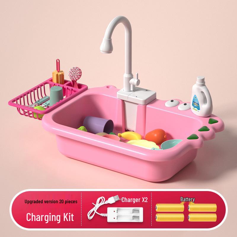 Children's Electric Water Kitchen Sink Toy Set