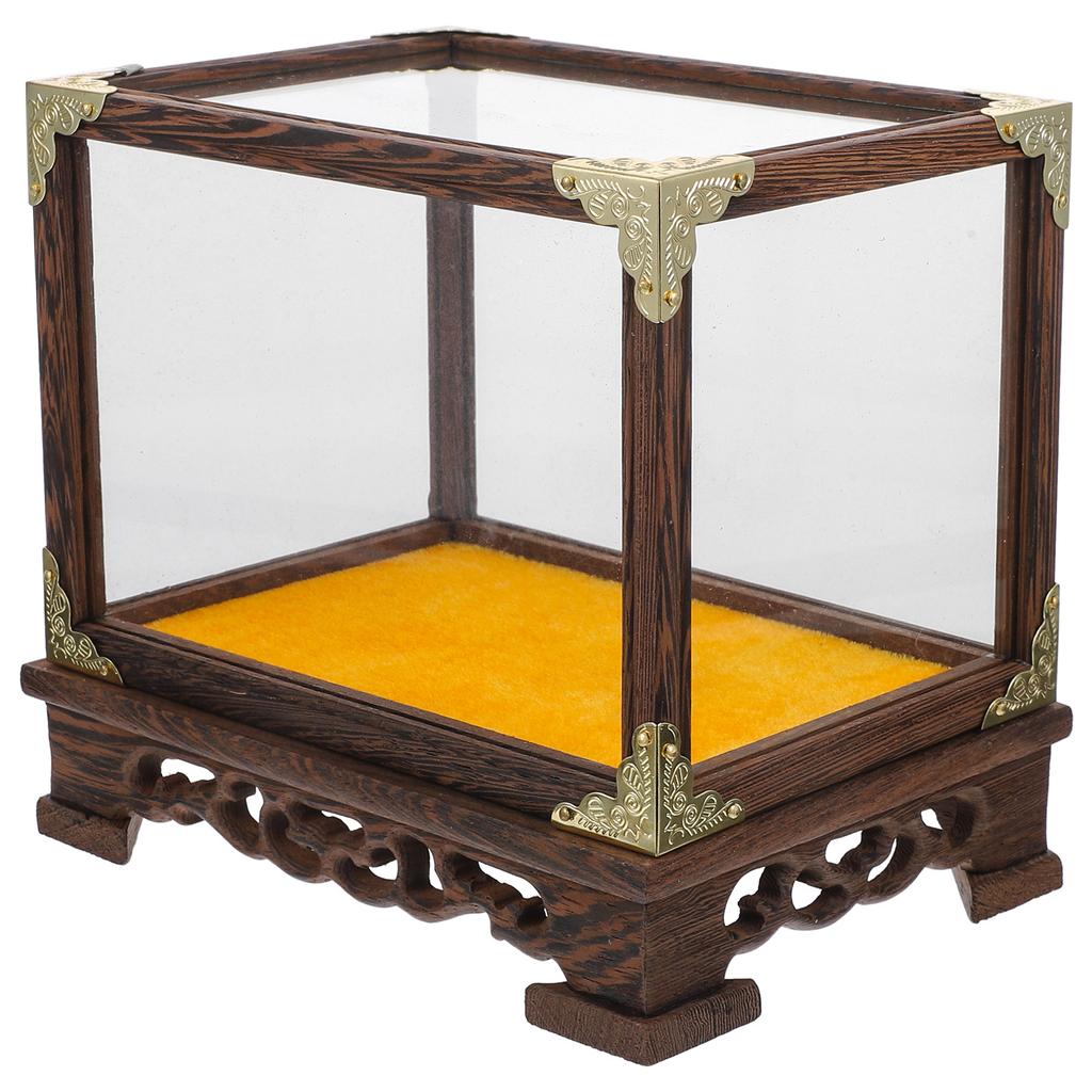 Buddha Statue Display Case Premium Material Desktop Storage Box Transparent Home Vase Display Accessory Craft Ornament Box