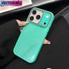 Tempered Glass Bright Candy Bumper Phone Case For iPhone 17 16 15 14 13 12 Pro Max Instant Change To 17 Glossy Hard Back Cover