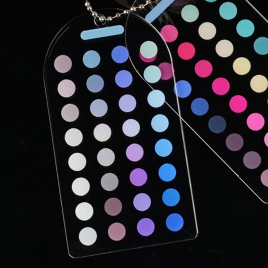 2 Sheets Summer Color Cards Double-Sided Palette with 24 Circular Color Blocks Color Analysis Template Cards Portable Personal Color