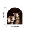 1pc Reading Mice PVC Wall Decal, Heartwarming  Animal Pattern Self-Adhesive Removable Waterproof Vinyl  Wall Sticker.