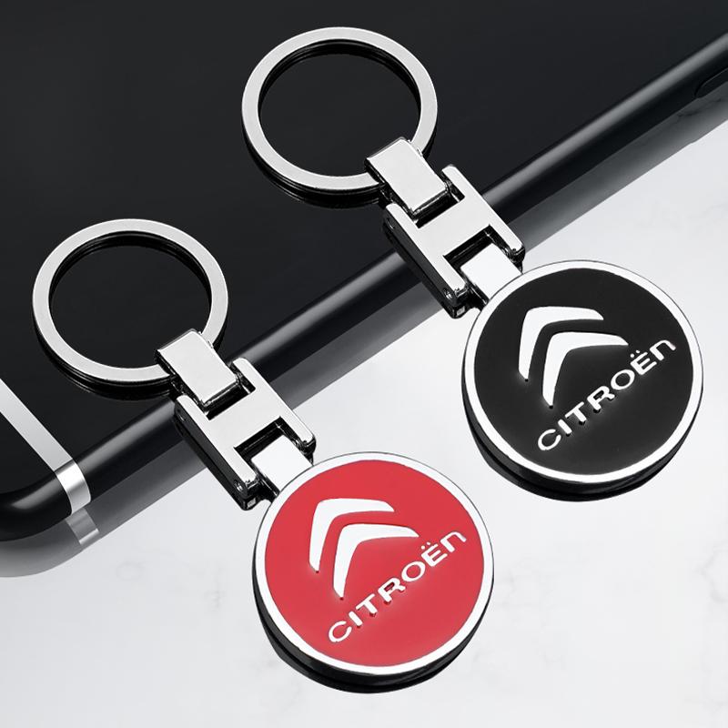 Portachiavi Metallo Emblema Auto Portachiavi Accessori Auto Per Citroen C4 C3 C2 C1 Berlingo Xsara Picasso Ornamento Portachiavi